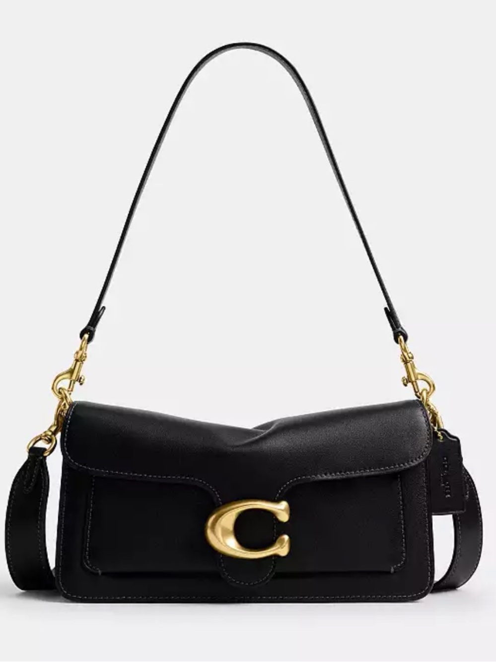 Coach Black Natural Grain Leather Tabby 26 with Gold 'C' Buckle - Picture 6 of 6